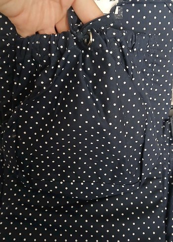 Lacivert Puantiyeli Mutfak Önlüğü BY.CARE - Görsel 3