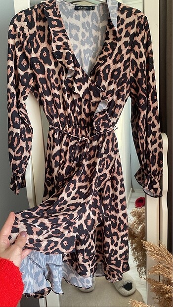 s Beden Leopar elbise