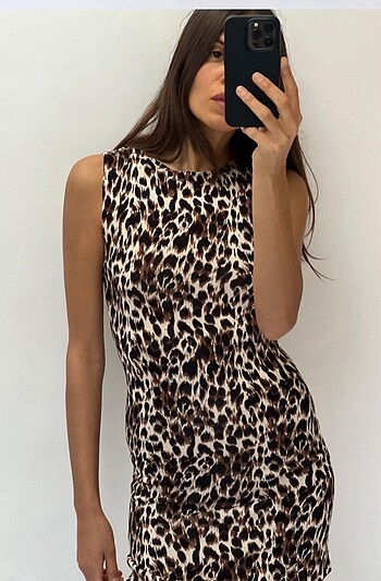 Zara Zara leopar elbise