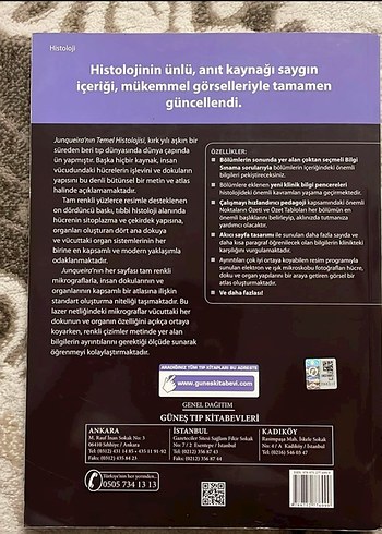 Junqueira Temel Histoloji Konu ve Atlas Kitabı