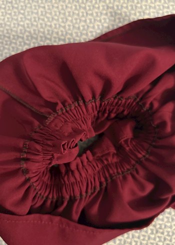 Bordo Fiyonk Detaylı Kız Çocuk Elbisesi - Görsel 5