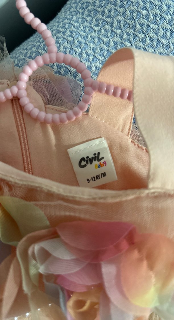 Pembe Nakışlı Bohem Çocuk Elbisesi - Görsel 4