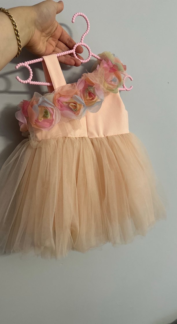 Pembe Nakışlı Bohem Çocuk Elbisesi - Görsel 3