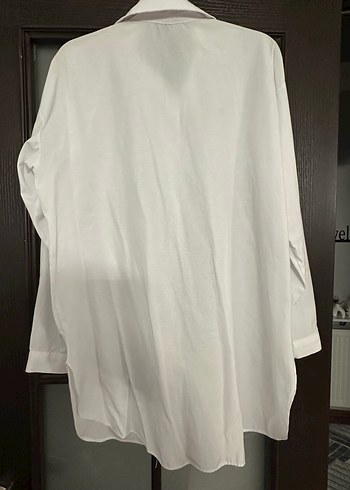 Beyaz kadın taş detaylı gömlek - Görsel 4