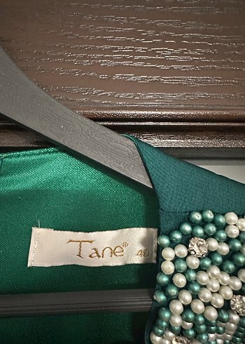 Yeşil Uzun Kollu Drapeli Abiye Elbise - Görsel 3