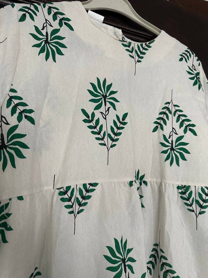 Yeşil Baskılı Bohem Uzun Elbise - Görsel 5