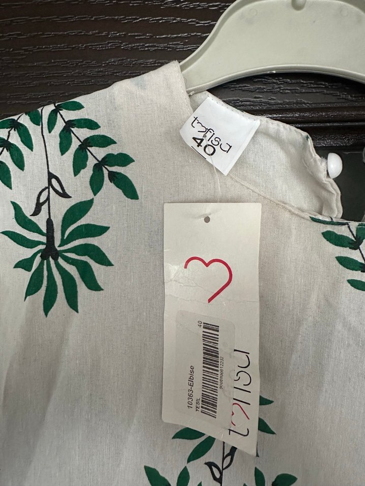 Yeşil Baskılı Bohem Uzun Elbise - Görsel 4