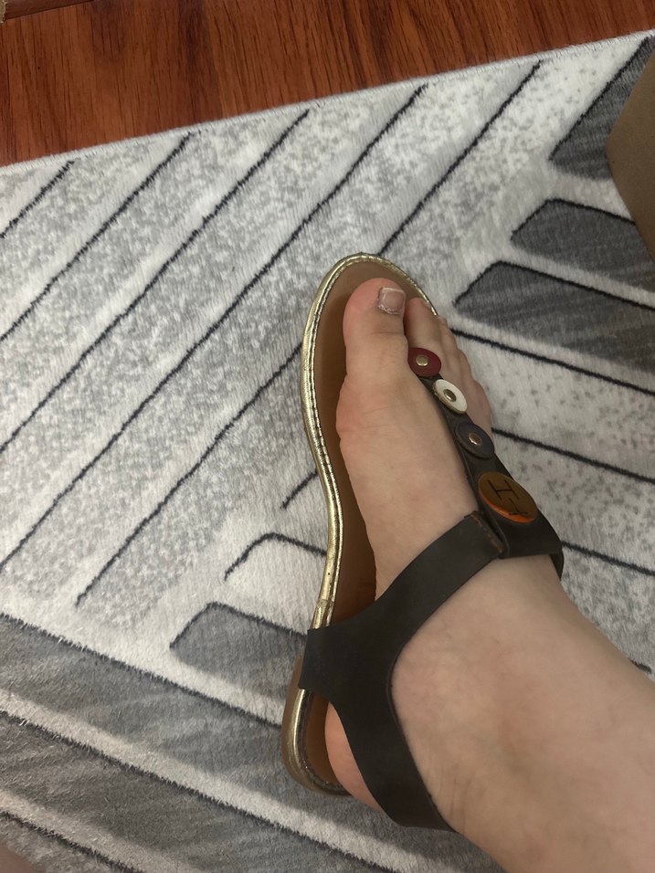 Parmak arası siyah  Sandalet - Görsel 4