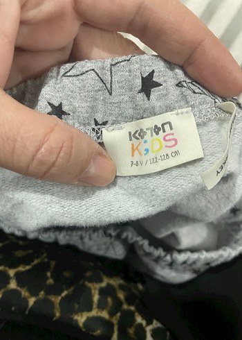 Leopar Desenli Kadife Kız Eşofman Altı - Görsel 4