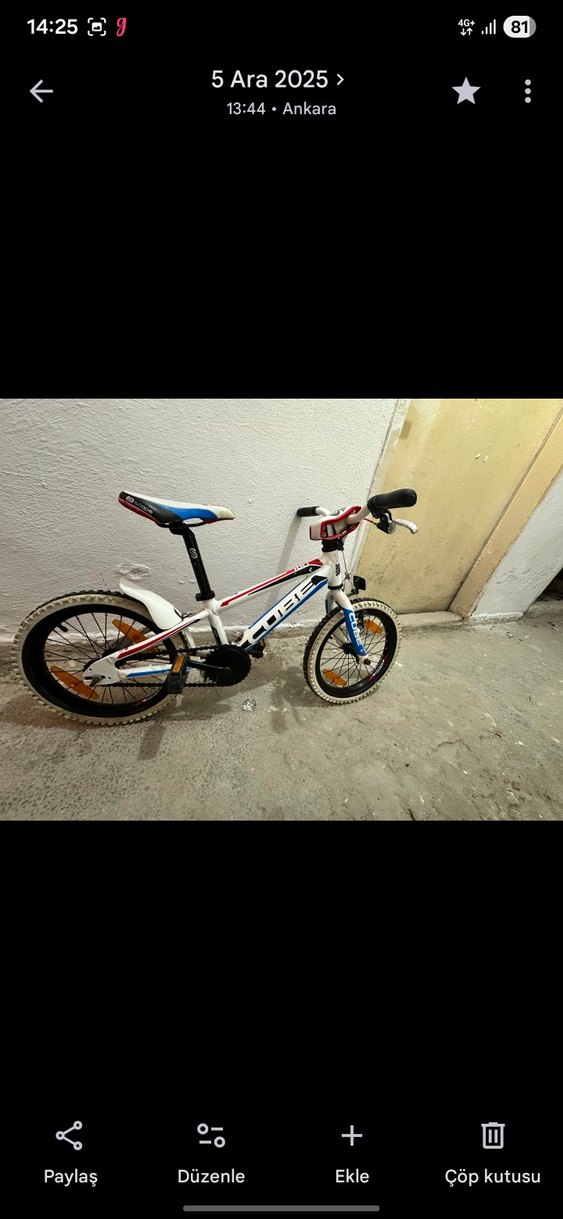 Cube 160 16 Jant Beyaz ve Renkli Çocuk Bisikleti - Görsel 4