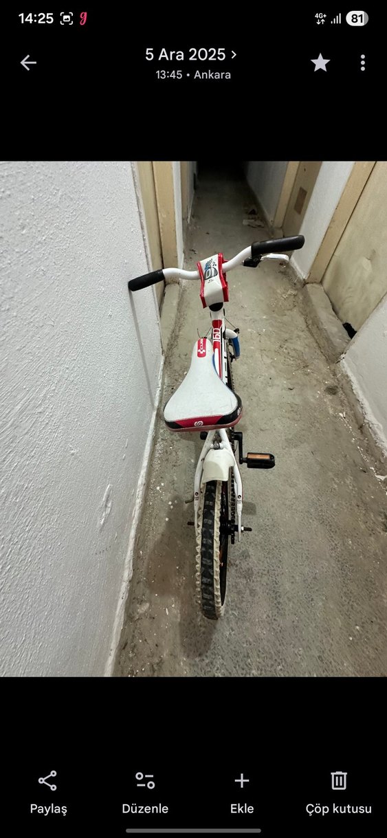 Cube 160 16 Jant Beyaz ve Renkli Çocuk Bisikleti - Görsel 3