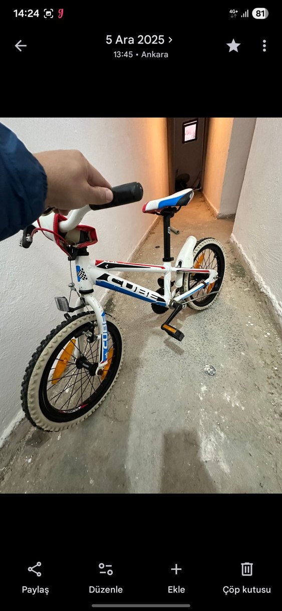 Cube 160 16 Jant Beyaz ve Renkli Çocuk Bisikleti - Görsel 2