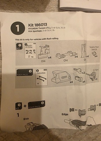 Thule Kit 6013 Hyundai Tucson, KIA Sportage Uyumlu - Görsel 4