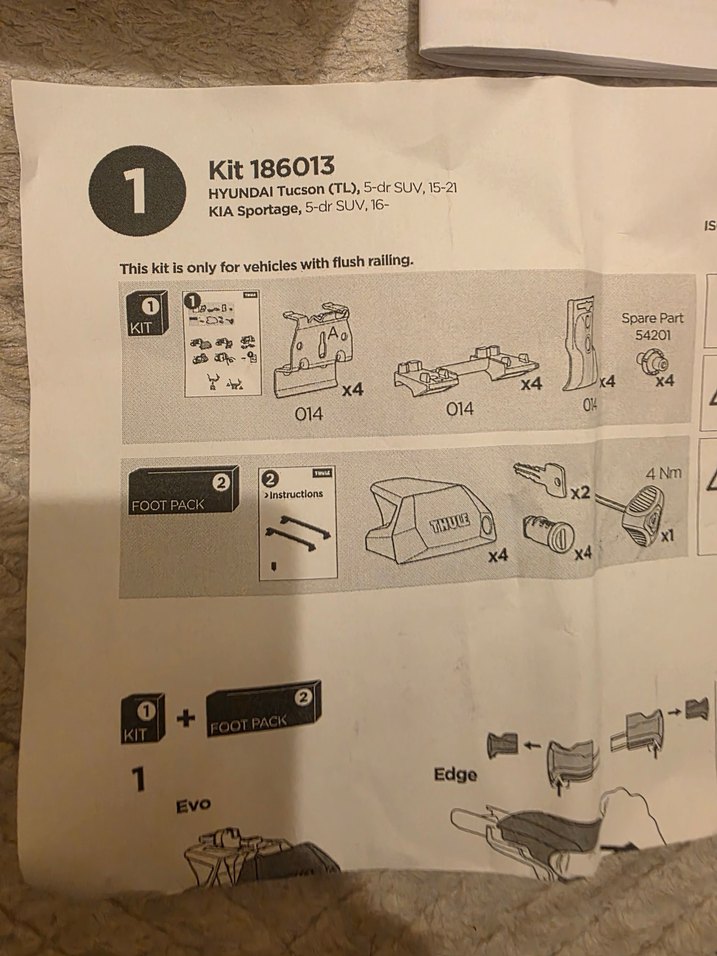 Thule Kit 6013 Hyundai Tucson, KIA Sportage Uyumlu - Görsel 4