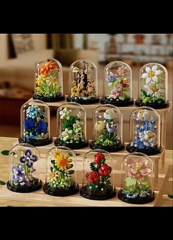 Lego çiçek fanuslu