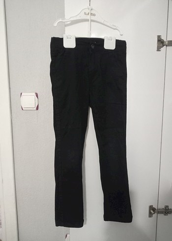 Erkek Siyah Kemerli Denim Pantolon
