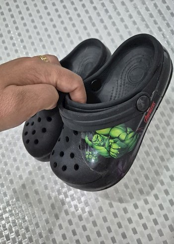 29 Beden siyah Renk Hulk lisanslı Siyah Erkek Çocuk Terliği 29