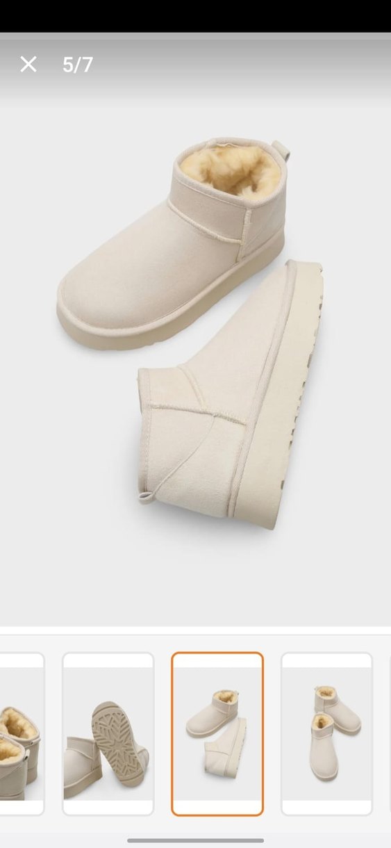 Beyaz Kürklü Kadın Wedge Bot 39 no - Görsel 4