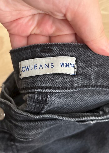 34 Beden gri Renk Gri Kadın Denim Kot Pantolon