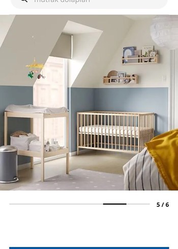 ham ahşap bebek karyolası - Görsel 5