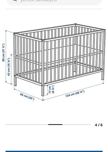 ham ahşap bebek karyolası - Görsel 4