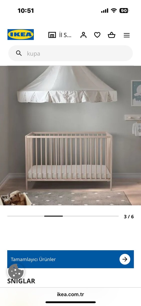 ham ahşap bebek karyolası - Görsel 3