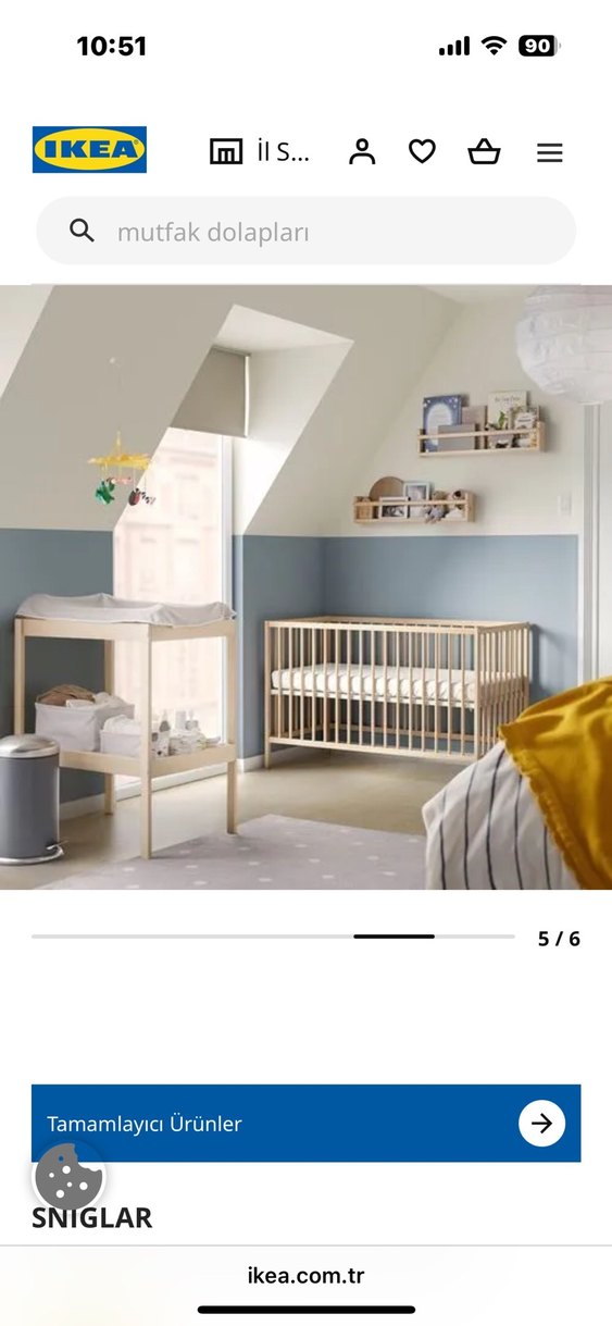 ham ahşap bebek karyolası - Görsel 5