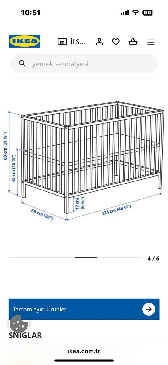 ham ahşap bebek karyolası - Görsel 4