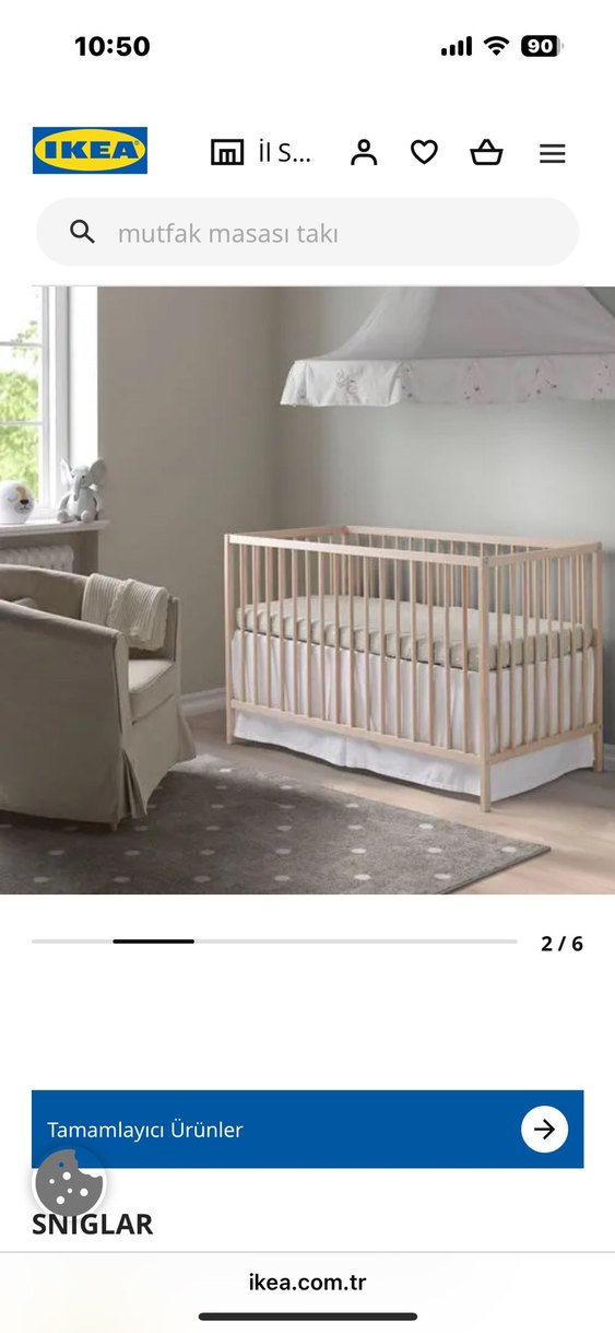 ham ahşap bebek karyolası - Görsel 2