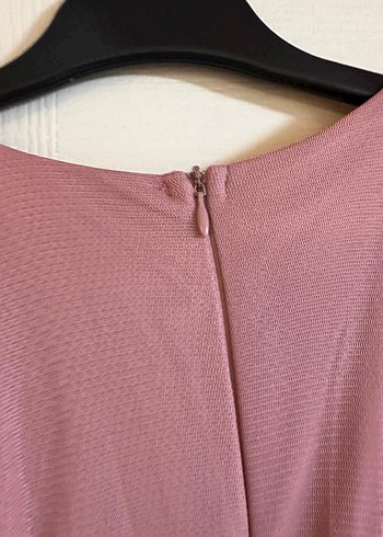 Pembe Uzun Kollu Abiye Elbise - Görsel 4