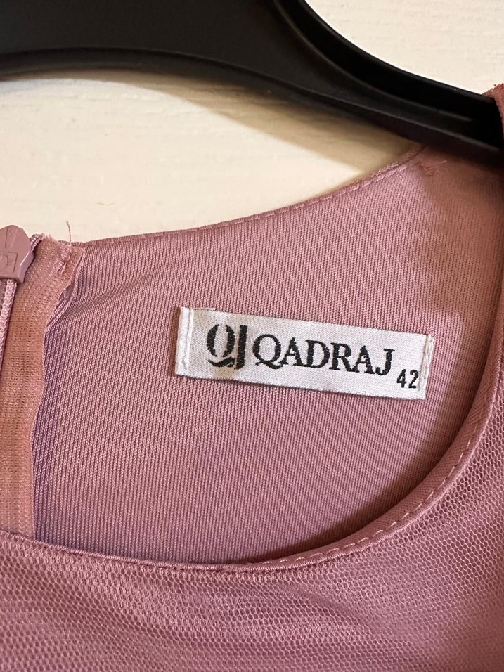 Pembe Uzun Kollu Abiye Elbise - Görsel 5