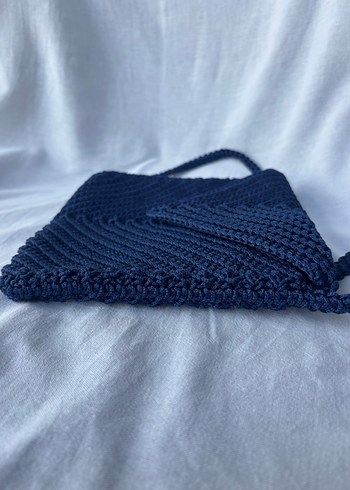 Lacivert Örgü Kadın Çapraz Çanta - Görsel 4