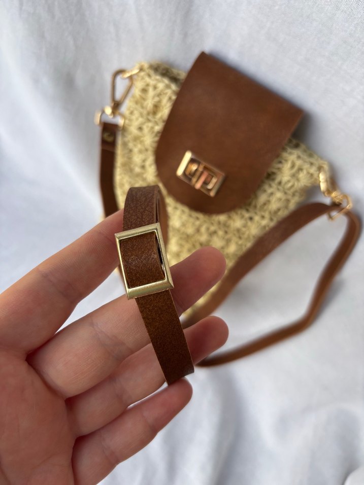 kağıt ip örgü telefon çantası - Görsel 2