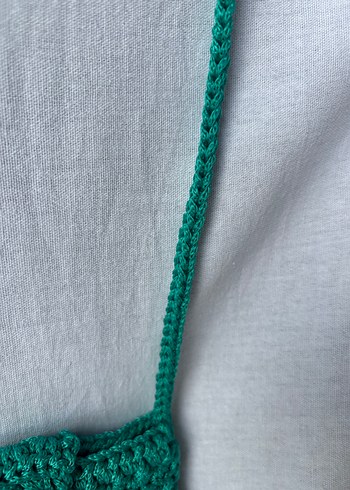 Turkuaz Örgü Kadın Çapraz Çanta - Görsel 3