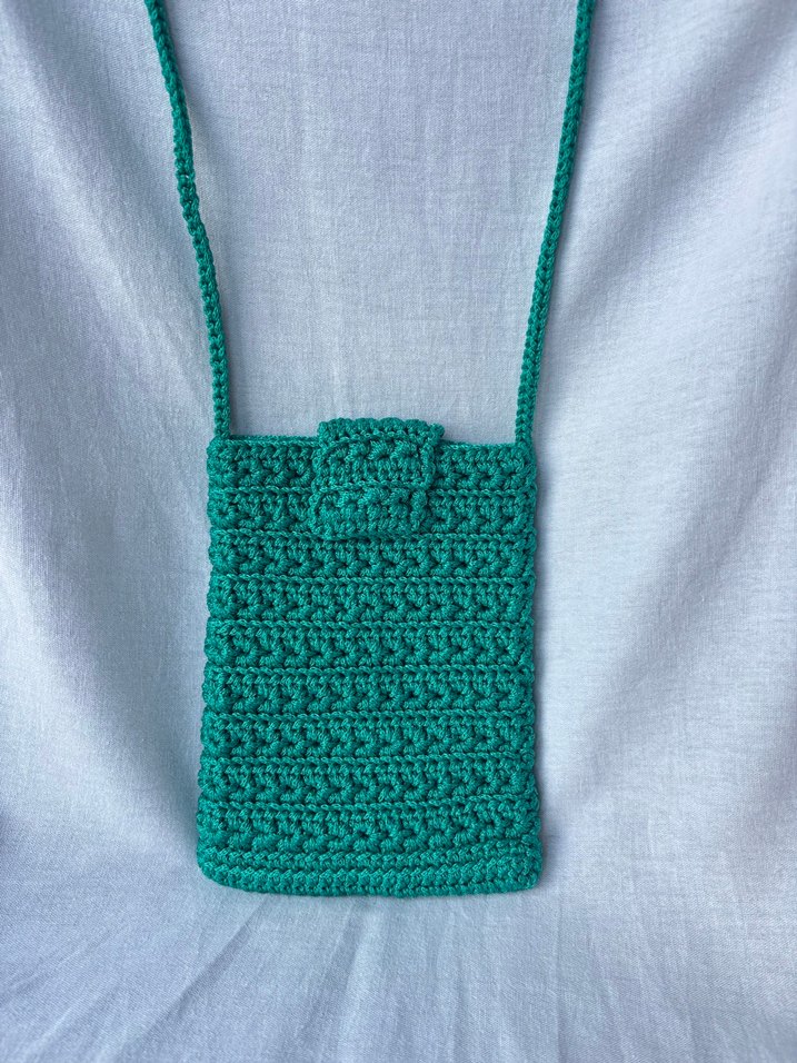 Turkuaz Örgü Kadın Çapraz Çanta - Görsel 2