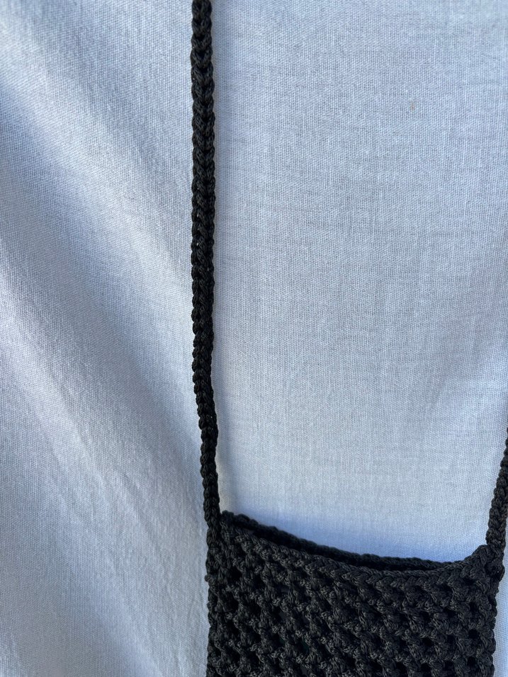 Siyah Örgü Kadın Çapraz Çanta - Görsel 2