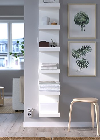 Beden beyaz Renk Ikea Beyaz Duvara Monte Raf Ünitesi