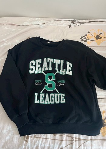 Yeşil Baskılı Kadın Sweatshirt