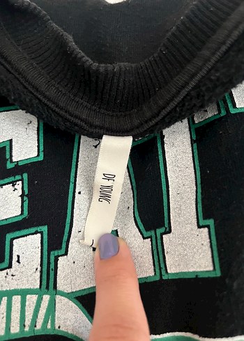 l Beden Yeşil Baskılı Kadın Sweatshirt