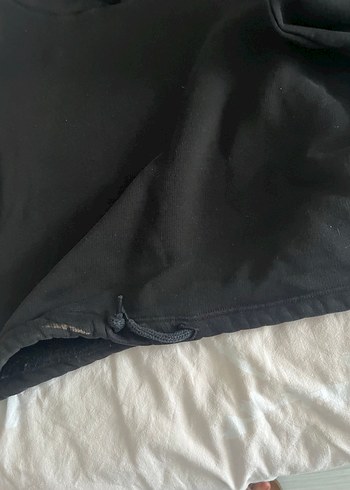 s Beden Kadın Siyah Kapüşonlu Crop Sweatshirt