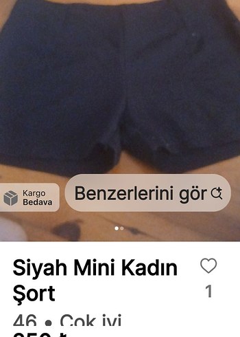 Siyah Mini Kadın Şort