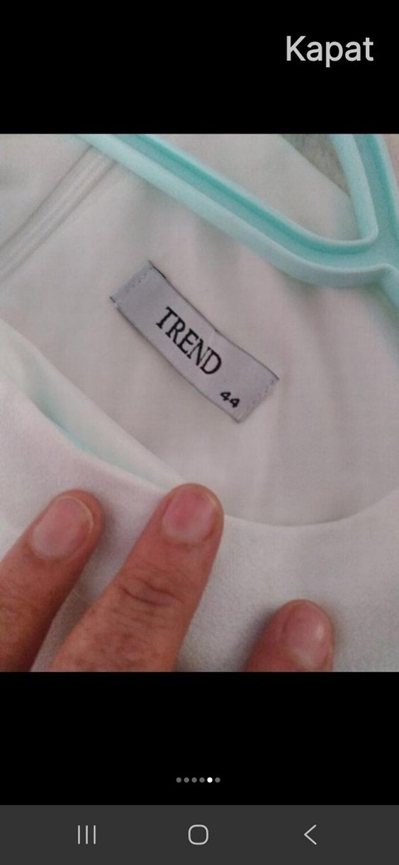 Beyaz Pamuklu Kısa Kollu  Elbise - Görsel 5