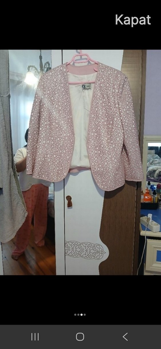 Pembe Uzun Kollu Kadın Takım Elbise - Görsel 3