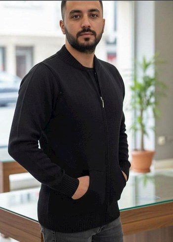 U.S Polo Assn. Siyah Erkek Fermuarli Triko Hirka
