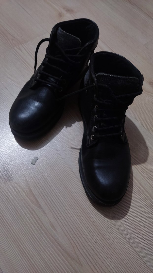 Siyah DERİ Bağcıklı Erkek Kauçuk Bot - Görsel 4