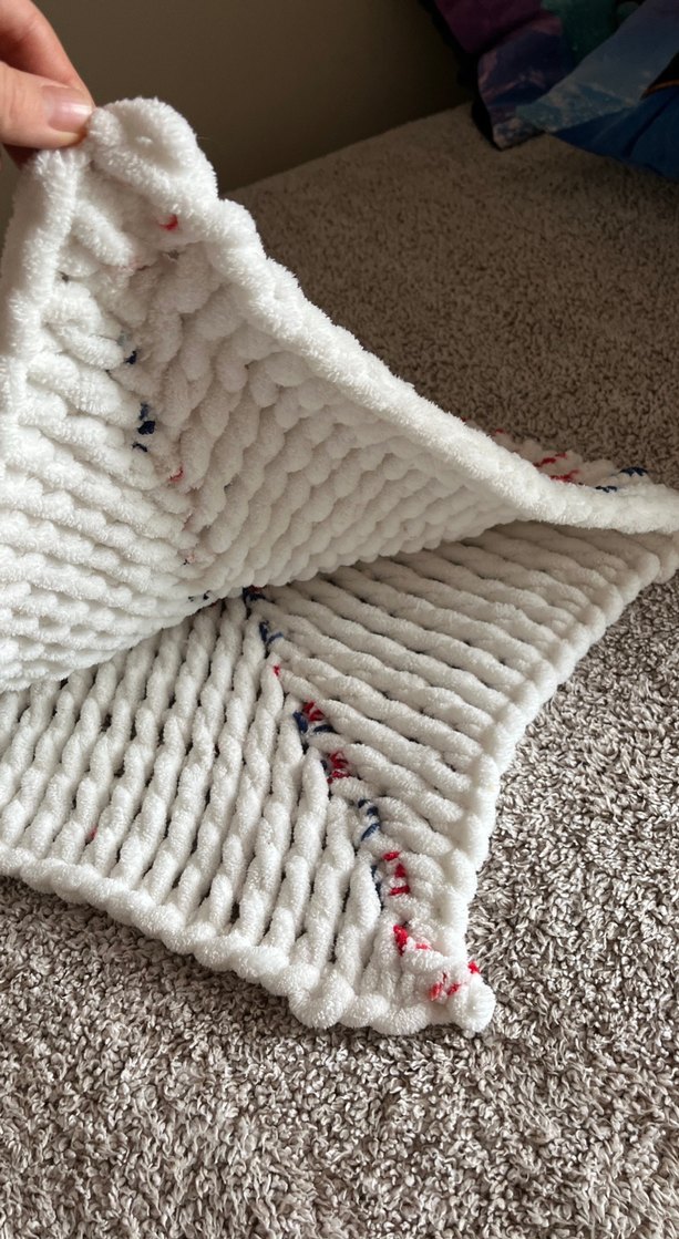 Beyaz Çocuk Örgü panço - Görsel 2