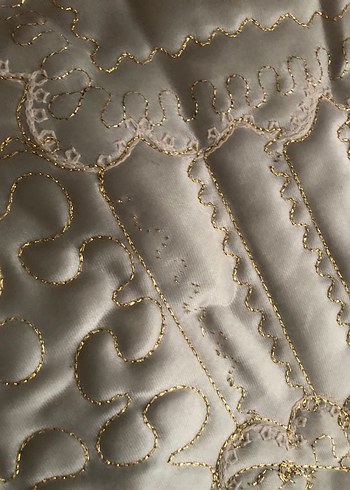 takaslık Gri Nakışlı Yatak Örtüsü Seti - Görsel 2