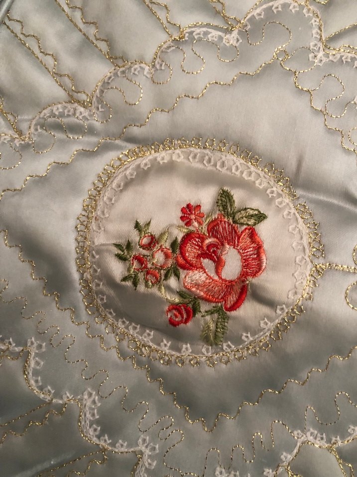 takaslık Gri Nakışlı Yatak Örtüsü Seti - Görsel 4