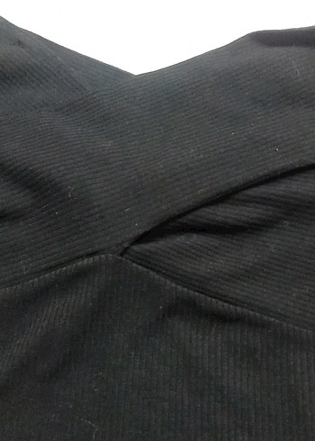 kayık V Yaka Kısa Kollu Hamile Tişörtü - Görsel 2