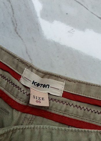 Bej Pamuk Erkek Kısa Şort - Görsel 3